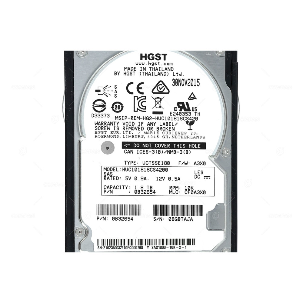 02350GCY HUAWEI HDD 1.8TB 10K SAS 12G 2.5" SFF FOR OCEANSTOR 5500 V3